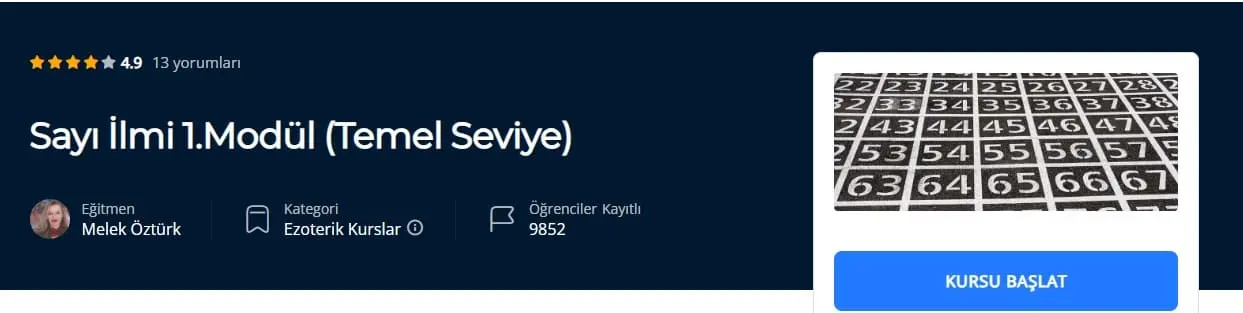 Numeroloji sayıların anlamı